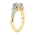 thumbnail image 2 of IGI Certified 3 Carat Oval Shape Lab Grown Diamond Engagement Ring | 14K Yellow Gold | Daria Trapezoid Three Stone Diamond Ring | FG-VS1-VS2 Quality Friendly Diamonds, 2 of 6