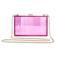 thumbnail image 1 of Bolsos de mujer de acrílico, bolso bandolera tridimensional transparente Violeta, 1 of 5