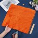 thumbnail image 3 of Muestra de tela de mohair naranja de 40 x 40 cm (15,75 x 15,75 pulgadas), patrón liso, 100% poliéster. Ideal para cosplay, manualidades, disfraces y decoración., 3 of 9