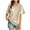 Beige, variant on Diufon Casual Womens Tops Square Neck Short Sleeve T-Shirts Summer Solid Color Loose Tees
