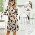 thumbnail image 6 of SCRAWLGOD Dachshund Long Sleeve Breastfeeding Dresses for Women Maternity Dress Size XL Crew Neck Nursing Friendly Dresses Casual Comfortable Pregnancy Clothes for Women Fall Dress, 6 of 7
