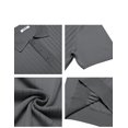 thumbnail image 5 of COOFANDY Men's Knit Polo Shirts Short Sleeve Quarter Button Collared Ribbed Polo Shirt Fashion Golf Shirts, 5 of 6