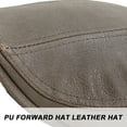 thumbnail image 3 of Newsboy Hats for Men Leather Flat Cap Gatsby Driving Cabbie Hat,Green，G131548, 3 of 5