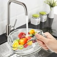 thumbnail image 5 of Kitchen Sink,Kitchen Household Transparent Washing Bowl With Handle For Rice Washing Fruit Vegetable Draining Basket Multi Purpose Organizer For Cooking Cleaning And Food Preparation, 5 of 5