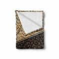 thumbnail image 2 of Coffee Soft Flannel Fleece Blanket, Many Varieties of Roasted Beans with Darkening Color Scheme Strong Taste, Cozy Plush for Indoor and Outdoor Use, 50" x 70", Beige Brown Pale Brown, by Ambesonne, 2 of 6