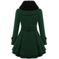 thumbnail image 5 of Zeagoo Women's Faux Fur Coat Double Breasted Thick Wool Pea Coats Trench Jacket Winter Warm Outfits, 5 of 5