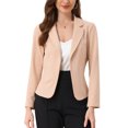 thumbnail image 1 of Blazer de Negocios INSPIRE CHIC para Mujeres, Chaquetas de Traje Casual Elegante de Oficina, Abierto Frontal, Talla XL, Beige, 1 of 6
