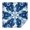 Indigo Tie Dye, variant on Indigo Tie Dye Floral Mandala Square Tablecloth,Waterproof Square Table Cover,Wipeable Spillproof Washable Table Cover for Home Kitchen Party Decor 42"X42"(107x107cm)