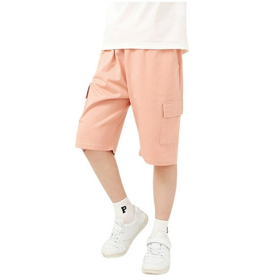 Boys Shorts Straight Leg Regular Cargo Shorts Athletic Shorts Baby Boy Summer Outfit Boys Baseball Pants 7-8 Years Boys Fashion