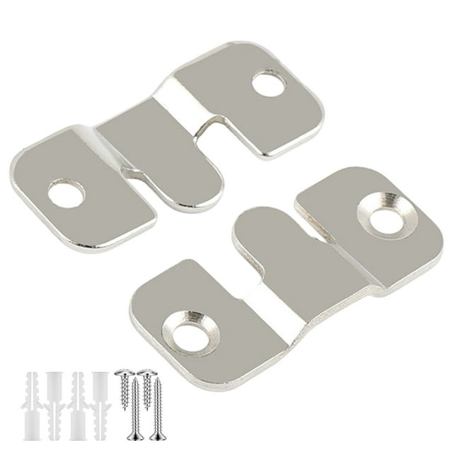 Flush Mount Bracket Picture Hanging Hooks Stainless Photo Frame Hook Large Picture Hanger Hanging Buckle Furniture Connector Headboard Wall