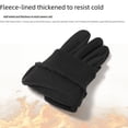 thumbnail image 2 of Guantes de invierno para montar a caballo para hombre, cálidos, con forro polar, gruesos, resistentes al viento, para deportes al aire libre, guantes con pantalla táctil, 2 of 3