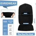 thumbnail image 4 of EvridWear Balaclava Face Mask, Thermal Winter Ski Mask for Cold Weather, Men Women (Black), 4 of 12