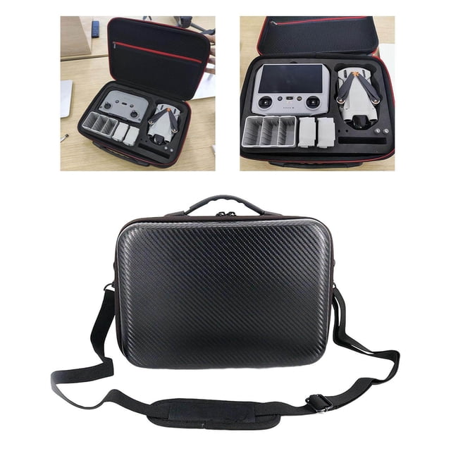 pitrice Carry Case Lightweight EVA Inner Strap Body Storage for DJI Mini 3 Pro Drone PU