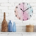 thumbnail image 3 of GZHJMY Pink Blue Beach Wall Clock,Silent Non Ticking 10 Inch Battery Operated Round Wall Clocks for Kitchen,Home,Bedrooms,Office Decor, 3 of 6