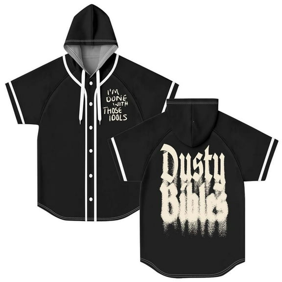 Josiah Queen Dusty Bibles Merch Hooded Baseball Jersey Short Sleeve Shirt Women Men Crewneck Tee