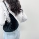 thumbnail image 5 of Retro Mujeres Felpa Hobos Underarm Bag Otoño Acrílico Cadena Bolsos (Negro), 5 of 5