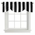 thumbnail image 2 of Black and White Stripe Tie Up Valances Curtain, Adjustable Kitchen Modern Minimalist Geometric Vertical Linens Valances for Windows Decor, Rod Pocket Short Curtains Set for Bedroom/Bathroom, 42"x12", 2 of 9