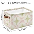 thumbnail image 4 of Yayeee Canvas Storage Basket with Handles for Shelves Fabric Bins Closet Organizer, Pastel Pink Geometric, 4 of 8