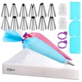 thumbnail image 1 of Kit de Decoración para Pasteles con 100 Mangas Desechables, 12 Boquillas, 2 Reutilizables, Conectores, 2 Bridas y 3 Espátulas - Herramientas de Repostería, 1 of 4