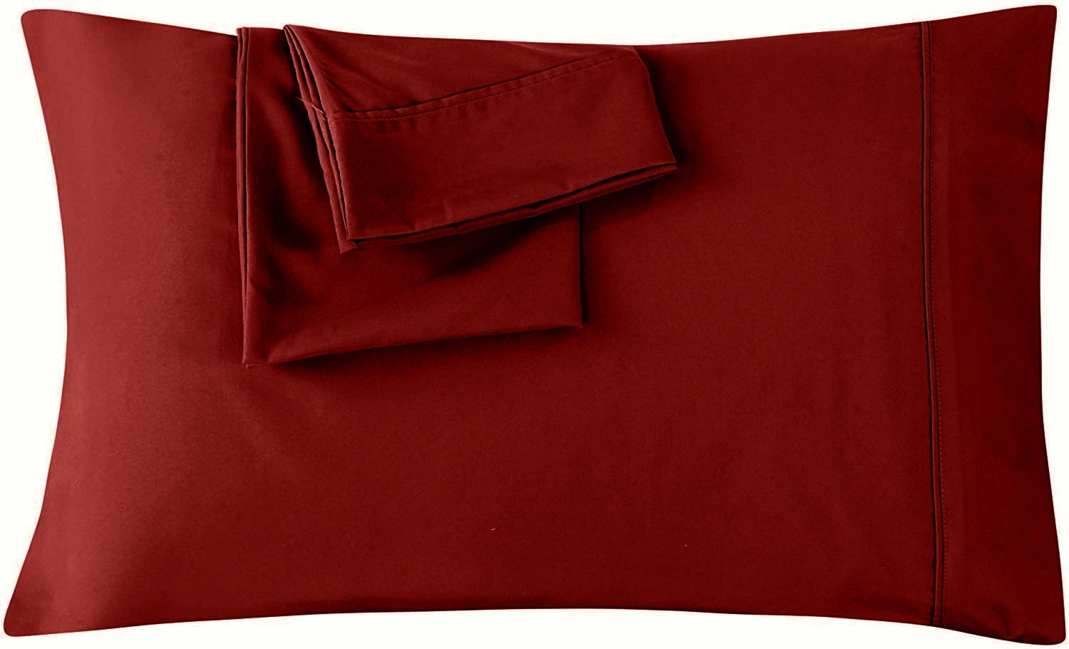Splendid Collections Pillowcases Set of 2 with Envelope Closure Solid Burgundy King Size