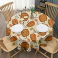 thumbnail image 3 of Fall Autumn Road Pumpkins Round Tablecloth 60" X 60",Wrinkle Wipeable Table Cloth for Kitchen Dining Room Picnic Patio Party, 3 of 6