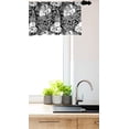 thumbnail image 3 of Ambesonne Tropical Window Valance, Minimalist Toned Monsteras, 54" X 12", Black White, 3 of 3