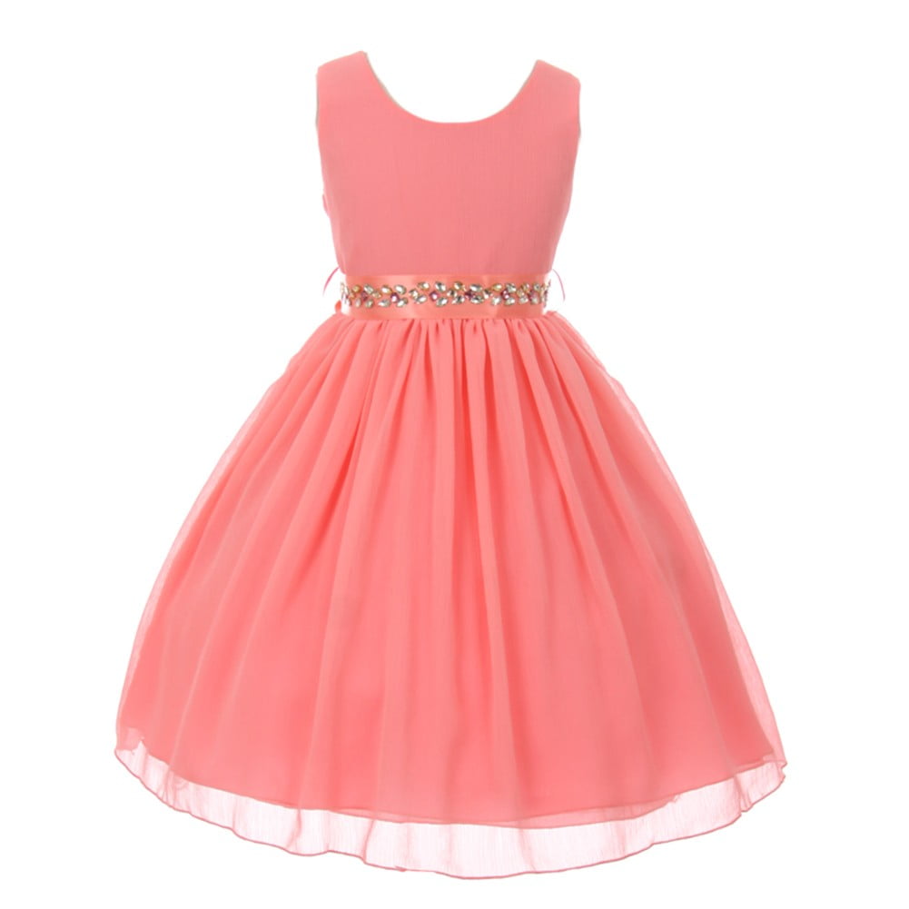 children's coral bridesmaid dresses