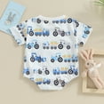 thumbnail image 3 of Bagilaanoe Newborn Baby Boy Easter Rompers Carrot Print Long Sleeve Bodysuits 3M 6M 12M 18M Infant Casual One Piece Short Jumpsuit, 3 of 7