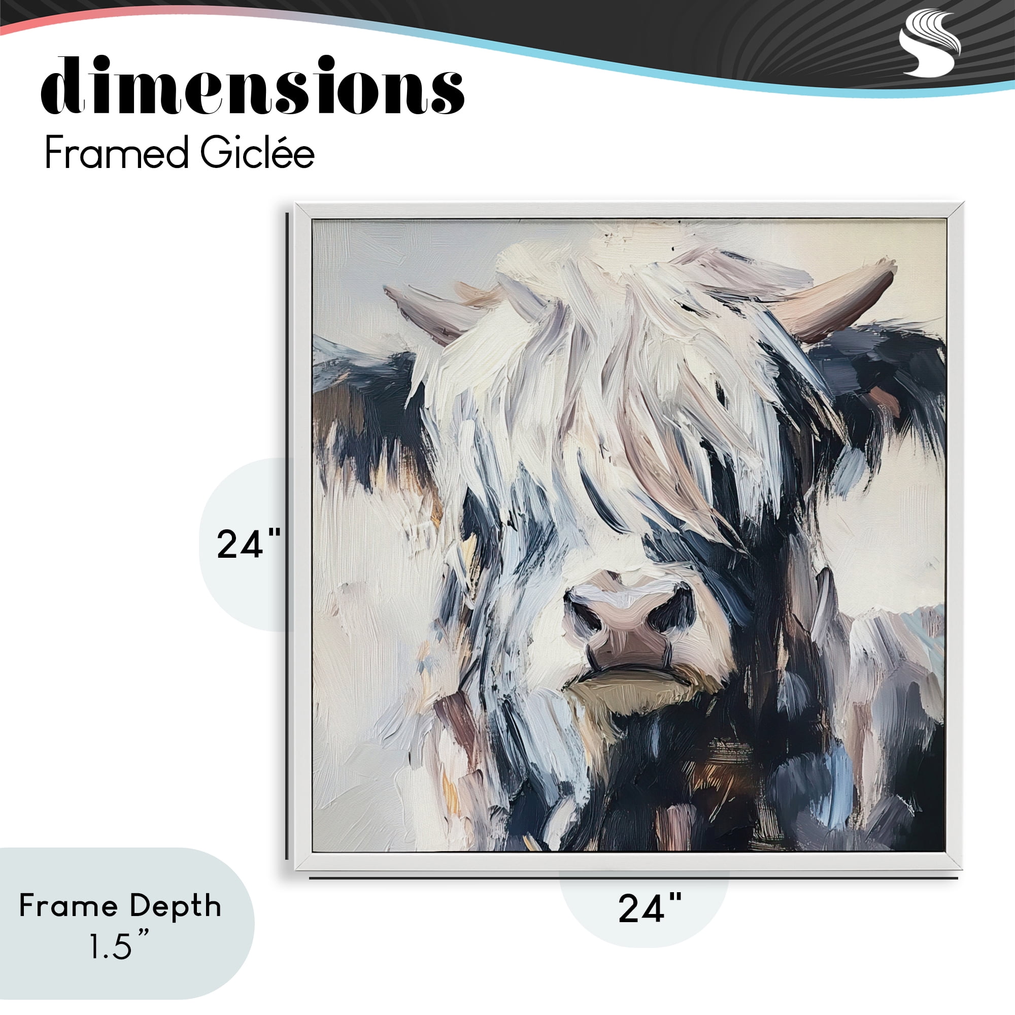 Stupell Industries Scruffy Little Highland White Framed Giclee Art, design by Tina LeCour