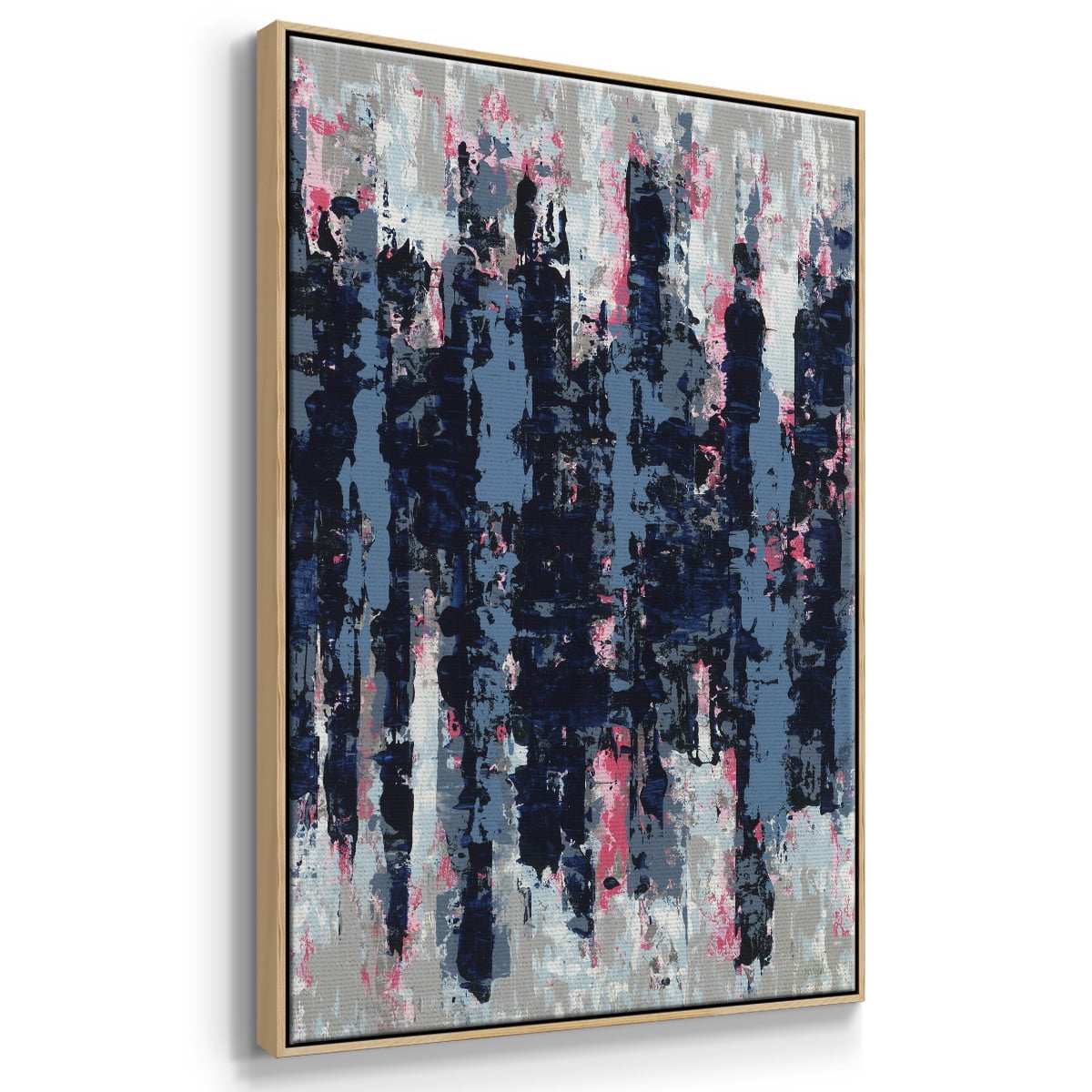 Veiled Heat Framed Premium Gallery Wrapped Canvas - Ready to Hang - 17 x 25 - Natural Wood Floating Frame