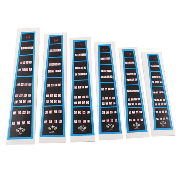 6Pcs Violin Practice Fingerboard Sticker Fret Finger Guide Marker Chart