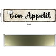 thumbnail image 2 of Bon Appetit French Chef, 4" by 16" Plaque Distressed Wall Metal Tin Sign for Home Bar Garden Kitchen Pub Bistro Wall Art Decor, 2 of 5