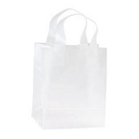 Clear Frosted Plastic Shopping Bags - 8&quot; x 5&quot; x 10&quot; - Case of 250 - nrd.kbic-nsn.gov