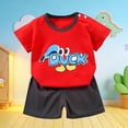 thumbnail image 4 of Bovxnpu Toddler Boys Summer Clothing Sets Kids Graphic T Shirt Shorts Short Sleeve Outfit Set, 4 of 6