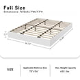 thumbnail image 5 of Full Size Wood Platform Bed Modern Minimalist Frame with Wood Slats, Floor-Standing No Box Spring Needed, Noise-Free Easy Assembly, 5 of 8