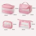 thumbnail image 3 of Outdoor Transparent Large Capacity Zipper Bag Cosmetic Cases Cute Waterproof Storage Bags PVC Cosmetic Bags Toiletry Bag Makeup Bags BLACK D, 3 of 8