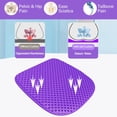 thumbnail image 4 of Large Gel Seat Cushion for Long Sitting with Non-Slip Cover, Soft & Breathable, Seat Cushion for Chair, Car, Office, Desk Chair, Wheelchair (17" x 15"), 4 of 8