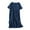 501_Navy, variant on frariair Cotton Nightgowns for women Summer Crepe Short Sleeved Large Size Loose Home Skirt Summer Pink