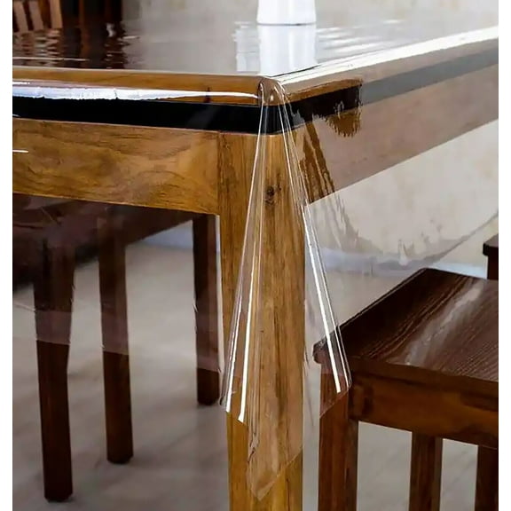 Ships Folded - Premium Vinyl (0.49mm Thick) Plastic Fabric Clear Transparent Pvc Protector for Multiple Uses