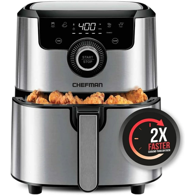Freidora de Aire Digital CHEFMAN 4 Litros Acero Inoxidable