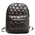thumbnail image 1 of Mochila Nailon Acolchada A La Con Patrón Rombos Mochila Escolar Con (plata), 1 of 9