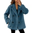 thumbnail image 3 of Women's 2025 Plush Fleece Jacket, Cozy Shearling-Like Winter Coat with Soft Lining, Thick Warm Oversized Outerwear with Pockets, Casual Loose Fit Fall and Winter Jacket for Women Green XXXXL, 3 of 8
