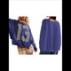 thumbnail image 3 of Camiseta con Gráfico de Números para Mujer, Sudadera de Larga con Cuello Redondo, Suéteres Extragrandes. Azul L, 3 of 6