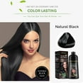 Black Hair Dye Shampoo Natural Hair Dye for Women & Men Gray Coverage