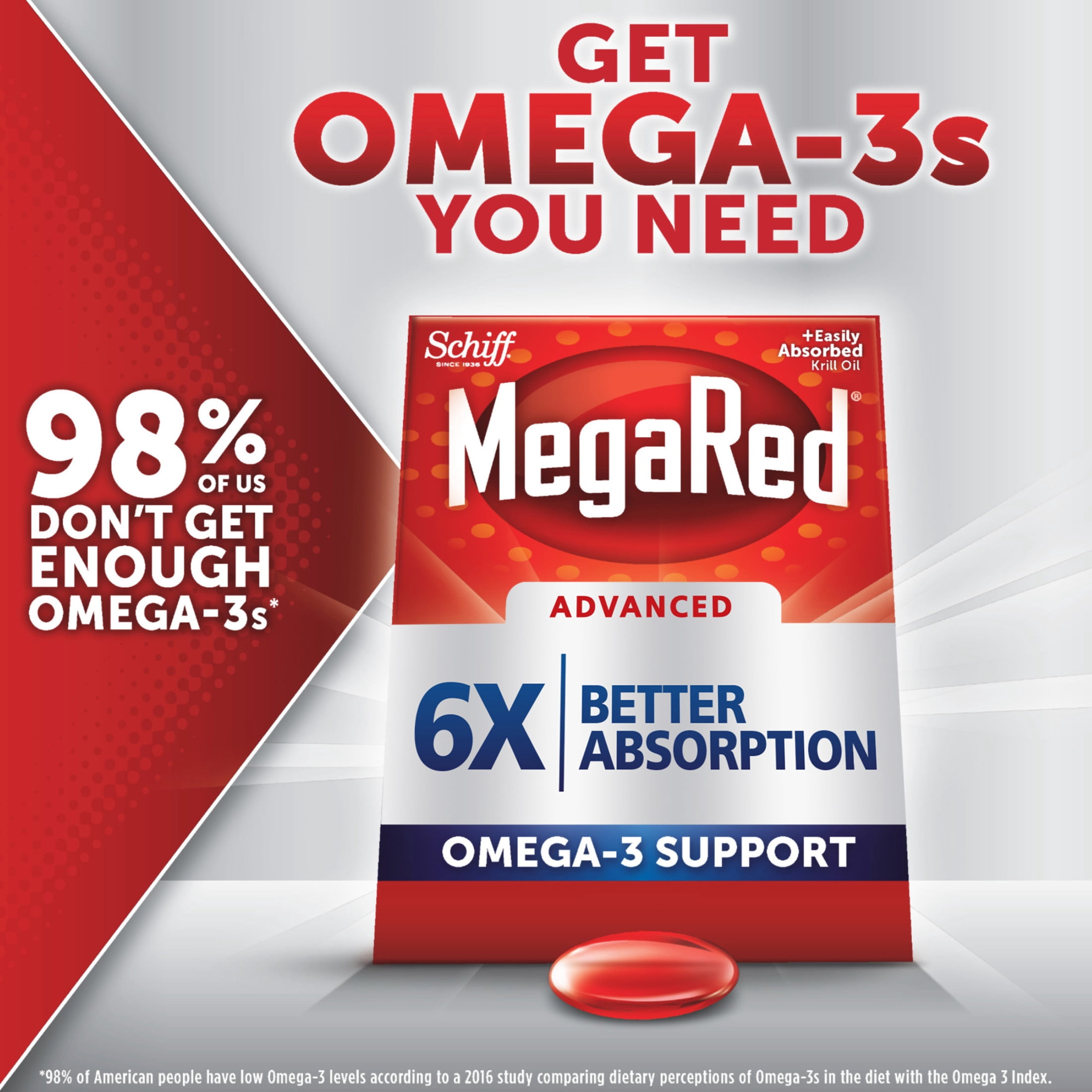 MegaRed Advanced 6X Better absorption 800mg, 40 Softgels