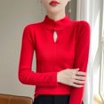 thumbnail image 3 of 2024 autumn and winter cashmere sweater women's cashmere sweater long sleeved pullover sweater women's sweater knitted clothing, 3 of 4