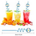 thumbnail image 3 of 10-Count Reusable Soccer Theme Spiral Drinking Straws, Decorative Football Series Beverage Accessories for Sports Events and Party Celebrations Drinking Straws #A2 Blue_019, 3 of 8