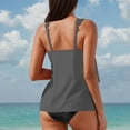 thumbnail image 4 of Karight Womens Tankini Swimsuits 2 Piece Bathing Suit Flowy Ruffle Tankini Tops with Swim Shorts, 4 of 7
