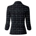 thumbnail image 3 of Vedolay Top Women's Casual Long Sleeve Lapel Open Front Button Work Business Jackets with Pockets,Black XL, 3 of 5