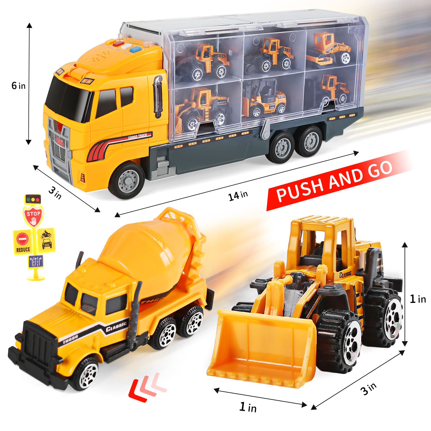 JoyStone 25 in 1 Construction Trucks Carrier photo 6